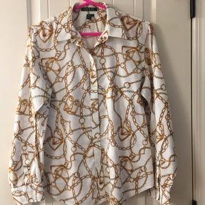 Ralph Lauren horse bridle blouse size large